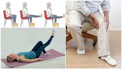 Therapeutic gymnastics with arthrosis of the knee joint